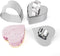 Uncle Jack Heart Shape Food Tower Presentation Cooking Molds with Food Press-Heart Forms(set of 2) (3.15''L X 3.15''W X 1.57''H)...