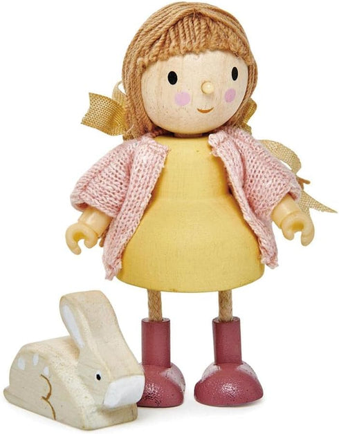 Tender Leaf Toys - The Goodwood Family - Wooden Miniatures Flexible Doll, Multicultural Action Figure for Dollhouse - Encourage Creative and Imagi...