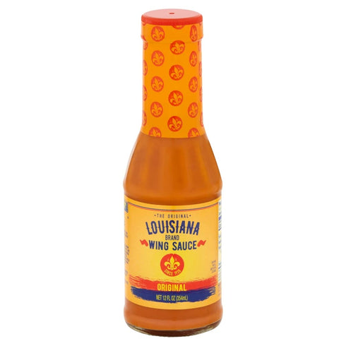 Louisiana Brand The Original Wing Sauce, Added Hot & Spicy Flavor for Wings, 23 Servings Per Bottle, Kosher Wing Sauce 12 FL OZ Glass Bottle (Pack...