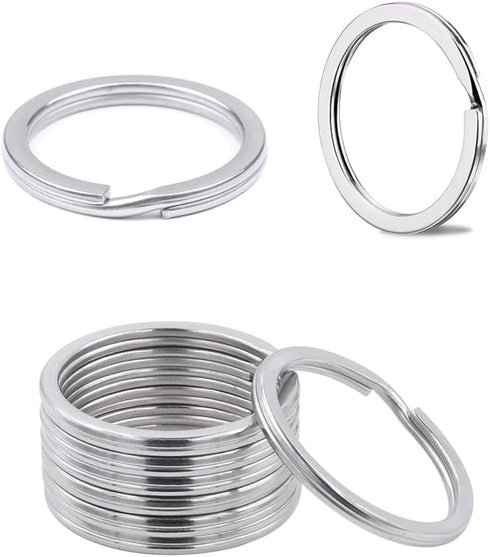 12 Pack Keychain Rings for Craft, Stainless Steel 1" Metal Flat Key Ring Clips Round Split Rings Bulk for Home Car Keys Organization,Arts & Crafts...