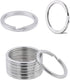 12 Pack Keychain Rings for Craft, Stainless Steel 1" Metal Flat Key Ring Clips Round Split Rings Bulk for Home Car Keys Organization,Arts & Crafts...
