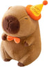 Cute Birthday Capybara Plush,12inch Kawaii Capybara Stuffed Animal Soft Stuffed Capybara Toy Birthday Gifts Party Decoration for Kids (Birthday Ca...