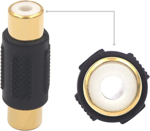 VCE 12-Pack Gold Plated RCA Female to RCA Female Coupler...