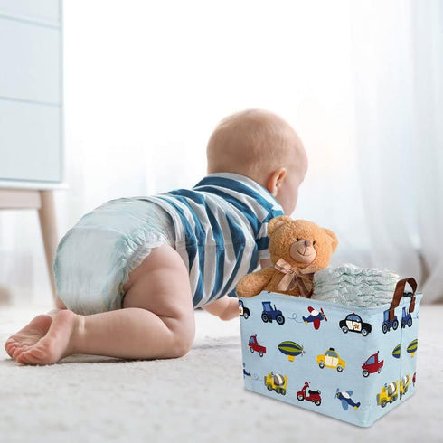 Rectangle Storage Basket, Storage Bins with Handles, Books Box, Gift Baskets(Car)...