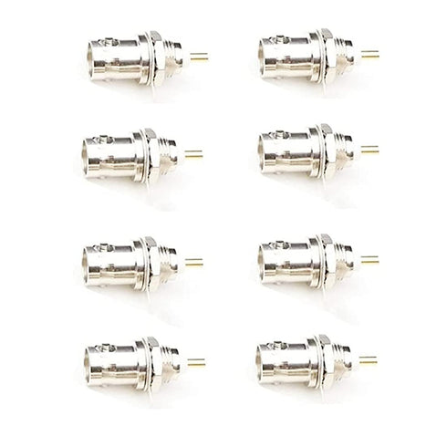BNC Chassis Panel Mount Socket Female Jack Solder Type Connectors Adapter 8Pack...