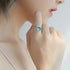 GRAEEN Crystal Mermaid Rings Asjuatable Open Ring Leaf Ring Fish Tail Band Ring Silver Eternity Ring Jewelry for Women...