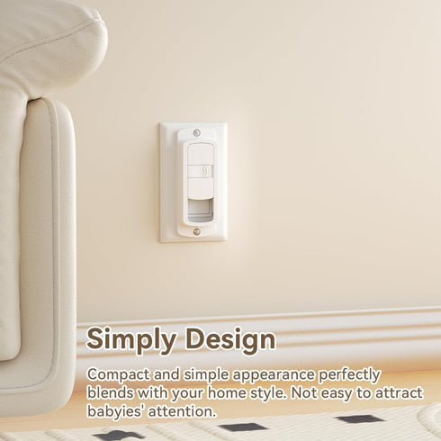 EUDMEON 2 Pack Light Switch Guard Cover,Child Proof Wall Switch Guard Baby Safety Light Switch Cover prevent from Lights Turning on/off by kids (W...