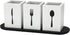Kathfly 4 Pcs Silverware Caddy Utensil Holder for Countertop Silverware Organizer with Wood Tray Spoon Fork Holder for Kitchen Parties(White)...