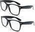 2 Pairs Reading Glasses - comfortable stylish simple readers (2 black pair, 1.5 x)...