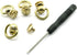 HJ Garden 4pcs Brass Ball Studs Rivets Nails Rotatable D Ring Buckle Handle Connector with Mini Screwdriver,DIY Leather Crafts Accessories 10x22mm...