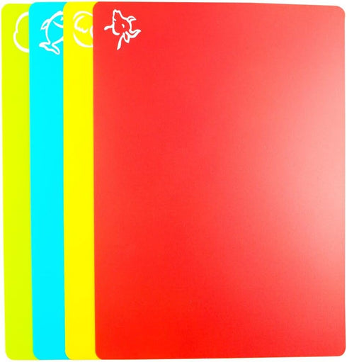 Flexible Cutting Board mats, Plastic Cutting Boards for Kitchen Cooking, Cutting board sheets for Meat and Vegetables, Dishwasher Safe Set of 4Pcs...