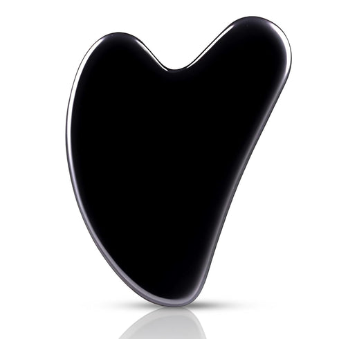 Gua Sha Facial Tools, Obsidian Guasha Tool for Face & Eye Gua Sha Stone for Puffiness Reducing & Jawline Sculpting Face Stone Gua Sha Tools for Sk...
