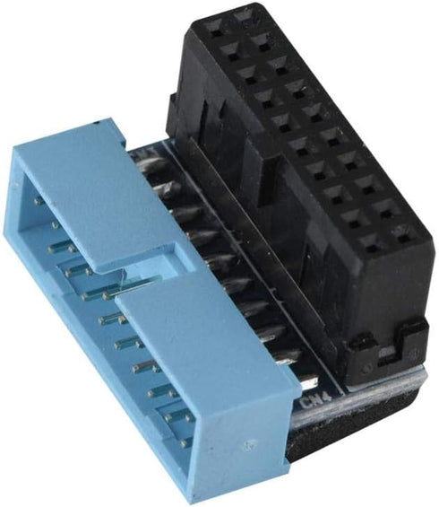 5PCS USB 3.0 19-Pin Motherboard Connector Internal Header, Male to Female Extension Adapter Down Angled 90 Degree for Motherboard Mainboard, Multi...