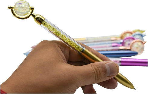 24PCS Novelty Globe Pens Tellurion Shape Pens Earth Day Pens Crystal Twistable Ballpoint Pens Black Ink For Teacher Students School Office Birthda...
