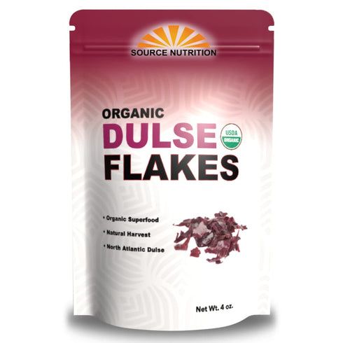 Organic Dulse Flakes - Sun Dried, Wild Crafted, North Atlantic Dulse - Palmaria Palmata (4 oz)...