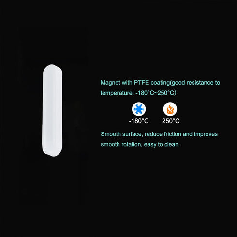 MECCANIXITY Magnetic Stirrer Mixer Stir Bar Rod 40mm(1.57") x8mm Cylinder Shape PTFE Coating Magnet White for Laboratory 6Pcs...