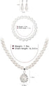 Pearl Necklace and Earring Set, Wedding Pearl Jewelry Sets for Bride Bridesmaid Women...