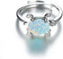 Cultured Opal Turtle Open Statement Ring Cubic Zirconia Crystal Sea Animals Pets Adjustable Stacking Finger Band Promise Eternity Wedding Expand R...