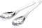 AOOSY Small Slotted Spoons,Modern Stylish Thick Heavy-weight Short handle Stainless Steel 10 Holes Durable Caviar Spoon for Soup Cereals Dips Curr...