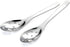 AOOSY Small Slotted Spoons,Modern Stylish Thick Heavy-weight Short handle Stainless Steel 10 Holes Durable Caviar Spoon for Soup Cereals Dips Curr...