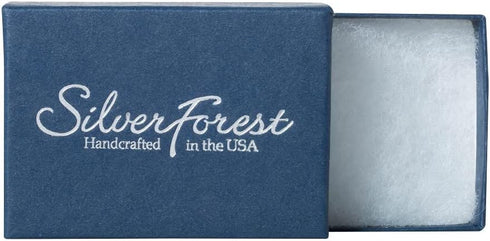Silver Forest Earrings - silver hummingbird w/blue wings on cloud...