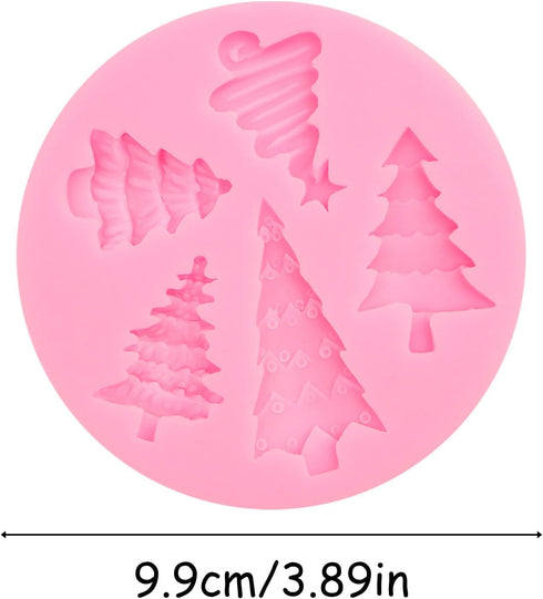 Christmas Tree Fondant Cake Silicone Mold 1 Pcs for Cake Decoration Candy Sugar Cupcake Topper Cake Polymer Clay Crafts Epoxy Resin...