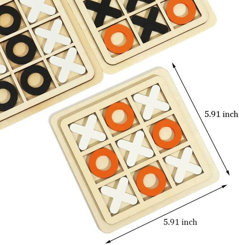Tic Tac Toe XO Wooden Board Games Desk Toys 3 Pack Classical Family Children Kids Educational Toy...