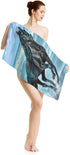 oFloral Horse Hand Towels,Beautiful Black Horses Running On The Beach Soft Comfortable Super-Absorbent Towel for Bath/Kitchen/Yoga/Golf/Hair Towel...