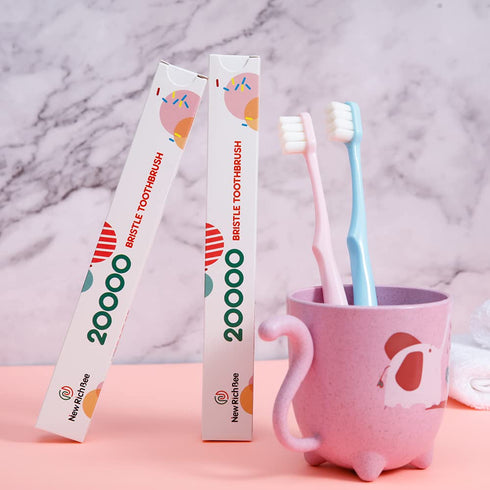 [Upgrade Version 4 Pack Micro Nano Extra Soft Toothbrush for Adult,20000 Soft Bristle Toothbrush for Sensitive Teeth or Gum Clean Effectively?Espe...