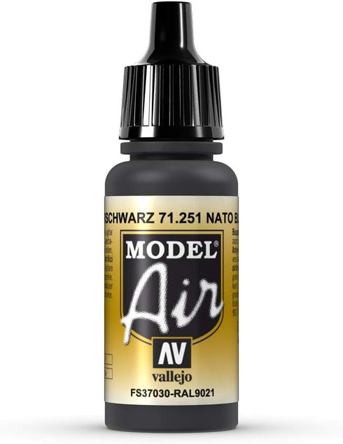 Vallejo Model Air 17 ml Acrylic Paint - Nato Black...