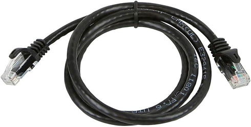 Monoprice Cat5e Ethernet Patch Cable - Snagless RJ45, Stranded, 350Mhz, UTP, 24AWG, 3 Feet, Black - Flexboot Series...