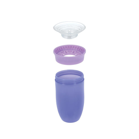 Nuby Wonder Cup with 360 Smart Edge Silicone Rim - (3-Pack) 10 oz - Aqua/Purple/Pink...