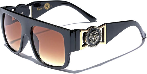 Kleo Flat Top Aviator Gold Buckle Hip Hop Rapper DJ Celebrity Sunglasses...