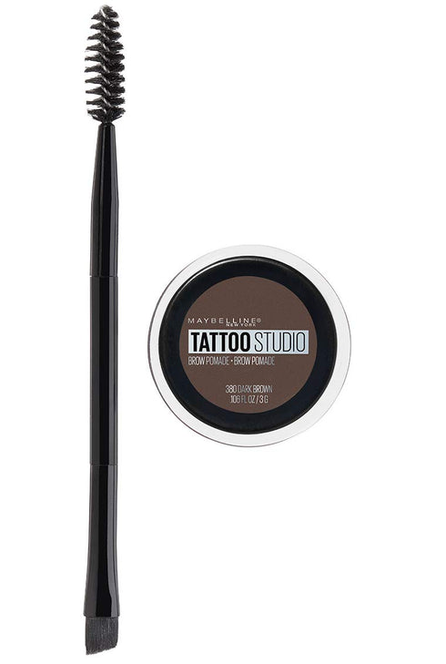 Maybelline TattooStudio Brow Pomade Long Lasting, Buildable, Eyebrow Makeup, Deep Brown, 1 Count...