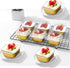 25 pcs Mini Square Baking Cups, 10 oz Aluminum Foil Mini Cake Pans with Lids, Aluminum Foil Cupcake Flan, Muffin Liners, Custard Cake Cups, Cateri...