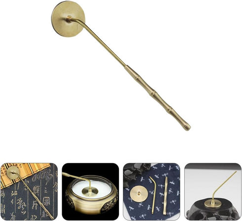 NUOBESTY Incense Ash Long Handle Incense Ash Press Seal Stick Shovel DIY Fragrance Accessories for Home Shop Decor...