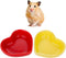 2 Pcs Hamster Food Bowl Hedgehog Ceramic Cute Shape Anti-Turning Food & Water Bowl for Hamster Hedgehog Gerbil Rat Guinea Pig (Yellow and Red)...
