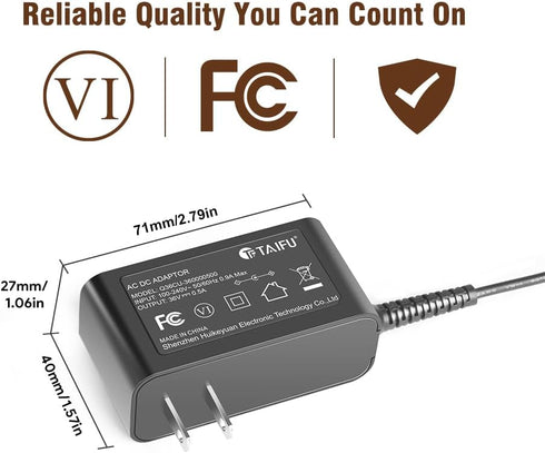 for Hompany Vacuum Charger, TAIFU AC Adapter for HOMPANY SmartVac11Smartvac 11, Laresar Ultra 7 Cordless Vacuum Cleaner Power Supply Cord...