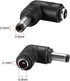 uxcell 3Pcs DC Power Connector Adapter 90 Degree Angle 5.5mm x 2.5mm Male Plug to 5.5mm x 2.1mm Female Jack Coupler Converter for Laptop CCTV Came...