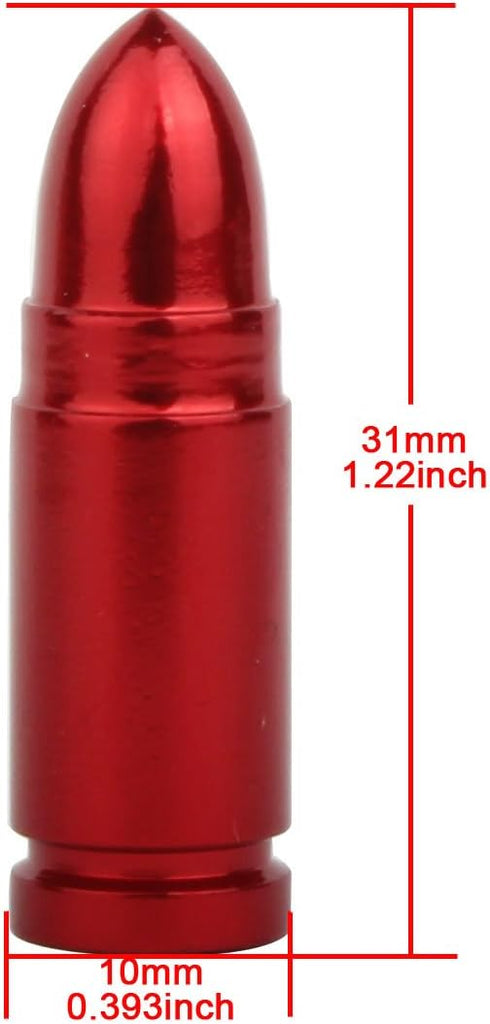 TOMALL Valve Stem Caps Red Bullet Compatible with Pickup SUV Tires...