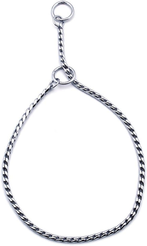 Silver Dog Chain Collar Choke Pet Training Snake Collar with Heavy Links, 26 in, 5 mm...