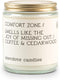 Anecdote Candles 'Comfort Zone' Coconut Soy Wax Candle Jar | Premium Hand Poured & Long Burning |Coffee & Cedarwood Scent | Phthalate-Free | for H...