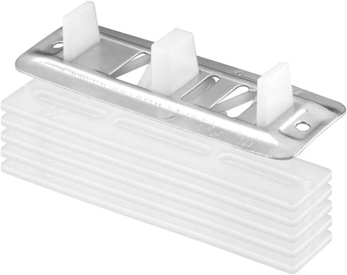 Prime-Line N 6661 Nylon Adjustable Floor Guide and Carpet Riser, White and Metallic (Single Pack)...