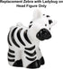 Replacement Part Fisher-Price Little-People Noah's Ark Playset - BMM06 - DKV14 ~ Replacement Zebra with Ladybug on Head Figure, White, Black, Red...