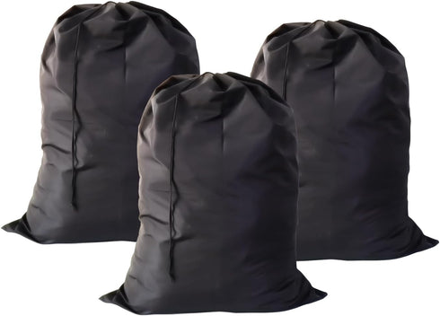 Extra Large Laundry Bag 3 Pack, Black, Travel Laundry Bags with Drawstring Closure, 30"x40", for college, dorm and apartment dwellers (3PCS Black)...