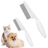 Pet Hair Comb, Flea Comb for Dog and Cat, Multifunctional Pet Grooming Comb Flea and Tear Stain Removal, 2 in 1 New Dog Face Combs Tooth Stainless...