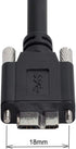 cablecc USB 3.0 A Type Cable Male to Micro USB 3.0 B Male with Mount Panel Screws for Hard Disk Mobile Phone 3M...