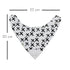 Pickle & Olive Reversible Baby Teething Bibs - Attached Heart Shaped Teether - Monochrome - Set of 2...