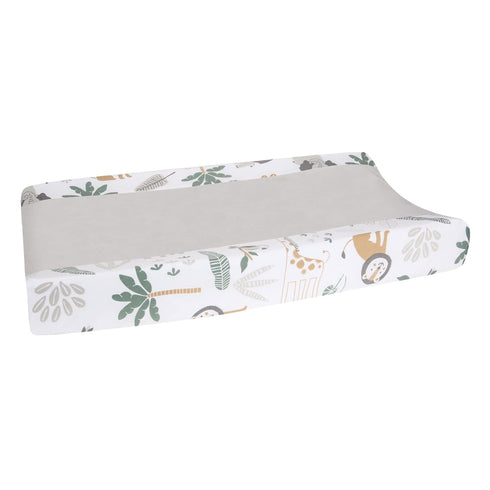 Lambs & Ivy Jungle Friends Soft, Warm & Cozy Safari Changing Pad Cover - Gray...