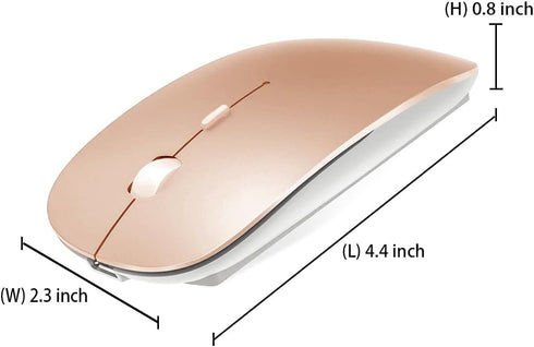 Rechargeable Bluetooth Mouse for MacBook/MacBook air/Pro/iPad, Wireless Mouse for Laptop/Notebook/pc/iPad/Chromebook (Pink)...